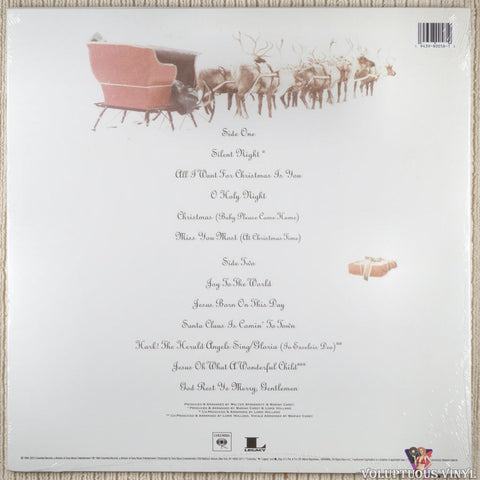 Mariah Carey ‎– Merry Christmas vinyl record back cover