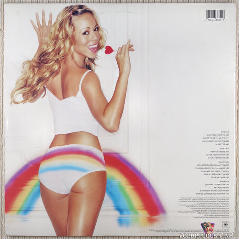 Mariah Carey ‎– Rainbow vinyl record back cover