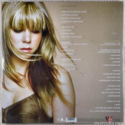 Mariah Carey ‎– The Rarities vinyl record back cover