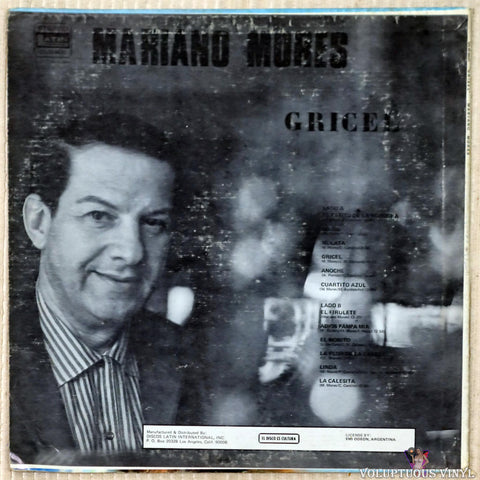 Mariano Mores ‎– Gricel vinyl record back cover