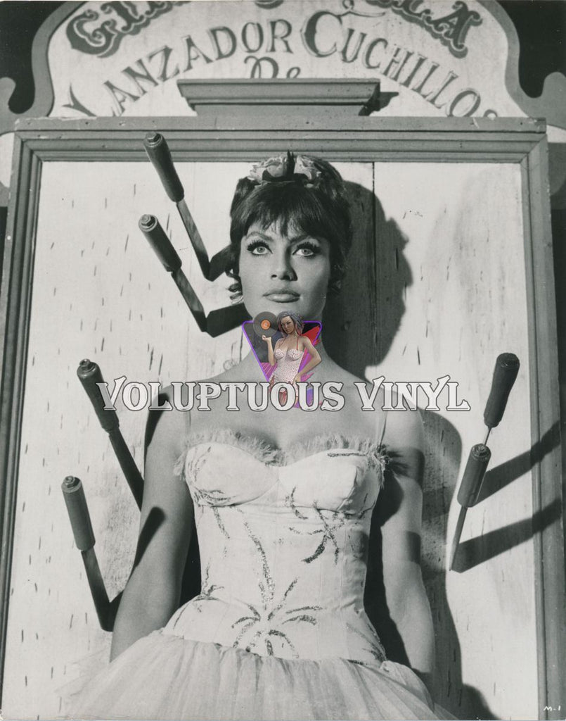 Marisa Mell - Masquerade (1965) Beautiful Knife Thrower Target photograph