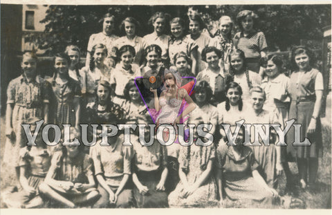 Marisa Mell 1950's private all girls school class photograph