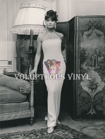 Marisa Mell In Stunning White Evening Gown 1970s photograph