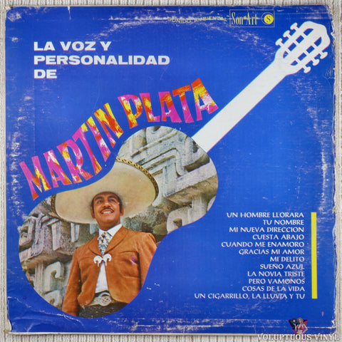 Martin Plata ‎– La Voz Y Personalidad De Martin Plata vinyl record front cover