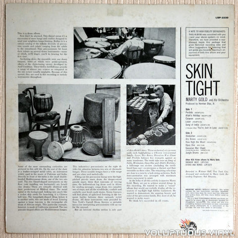 Marty Gold And His Orchestra ‎– Skin Tight - Vinyl Record - Back Cover
