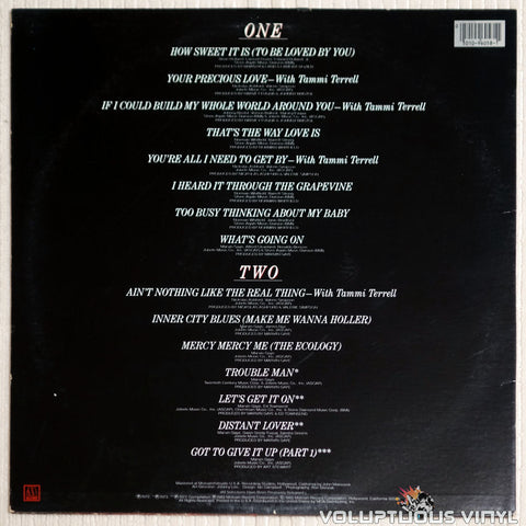 Marvin Gaye ‎– Every Great Motown Hit Of Marvin Gaye - Vinyl Record - Back Cover