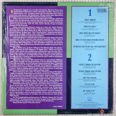 Marvin Gaye – Great Songs And Performances That Inspired The Motown 25th Anniversary T.V. Special vinyl record back cover