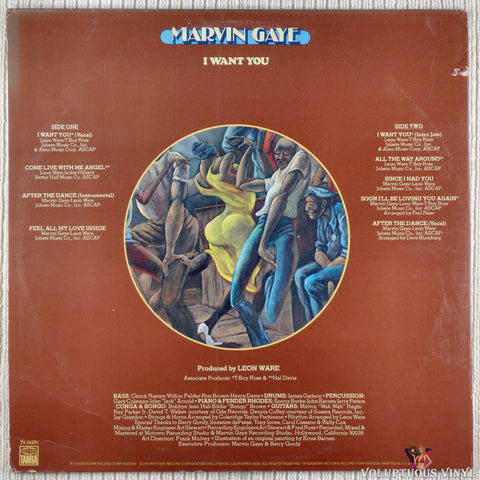 Marvin Gaye – I Want You vinyl record back cover