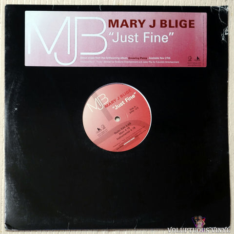 Mary J. Blige ‎– Just Fine vinyl record front cover
