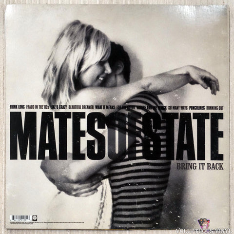 Mates Of State ‎– Bring It Back vinyl record back cover