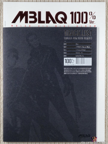 MBLAQ ‎– 100% Ver. CD front cover