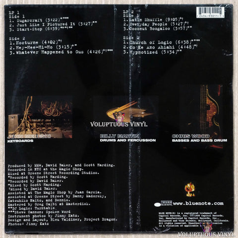 Medeski Martin & Wood ‎– Combustication vinyl record back cover
