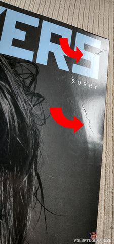 Meg Myers ‎– Sorry vinyl record front cover top right corner