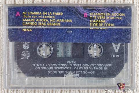 Menudo ‎– Somos Los Hijos Del Rock cassette tape back cover