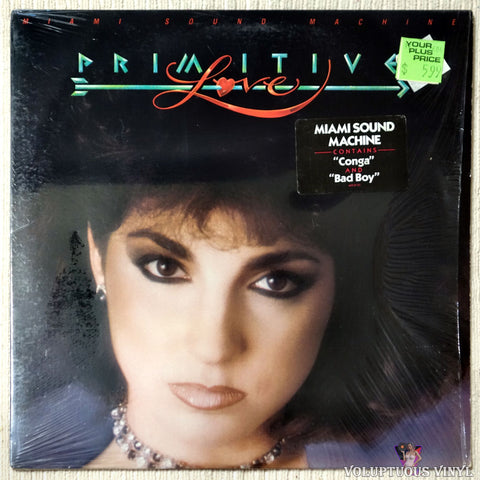 Miami Sound Machine ‎– Primitive Love vinyl record front cover