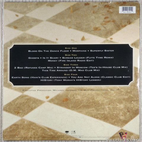 Michael Jackson ‎– Blood On The Dance Floor / History In The Mix vinyl record back cover