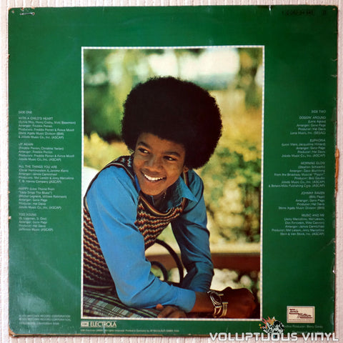 Michael Jackson ‎– Music & Me - Vinyl Record - Back Cover