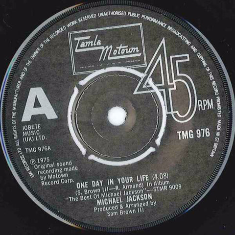 Michael Jackson – One Day In Your Life (1981) UK Press