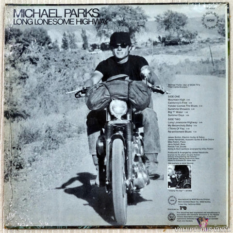 Michael Parks ‎– Long Lonesome Highway vinyl record back cover