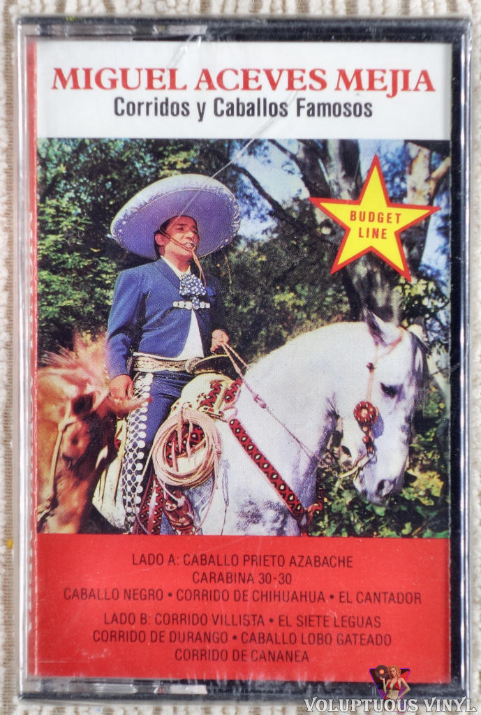 Miguel Aceves Mejia ‎– Corridos Y Caballos Famosos cassette tape front cover