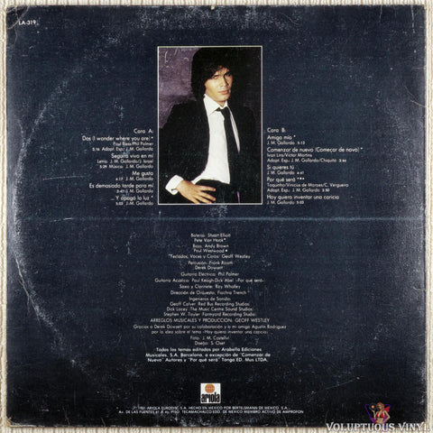 Miguel Gallardo ‎– Sígueme vinyl record back cover