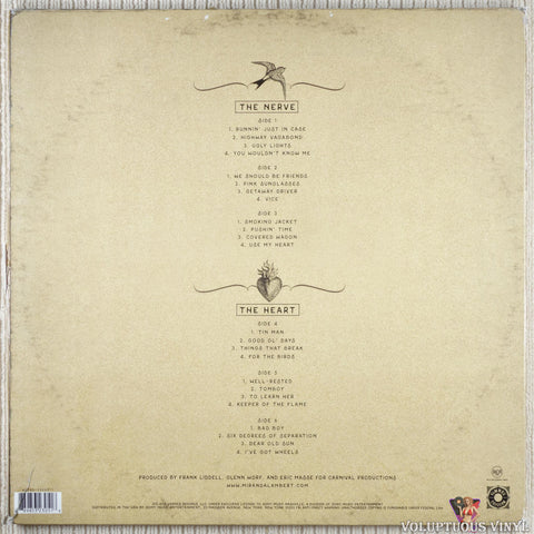 Miranda Lambert – The Weight Of These Wings vinyl record back cover