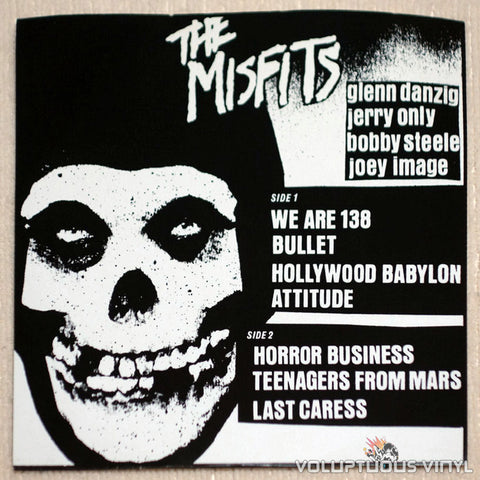 The Misfits ‎– Beware 7" EP - Vinyl EP - Back Cover