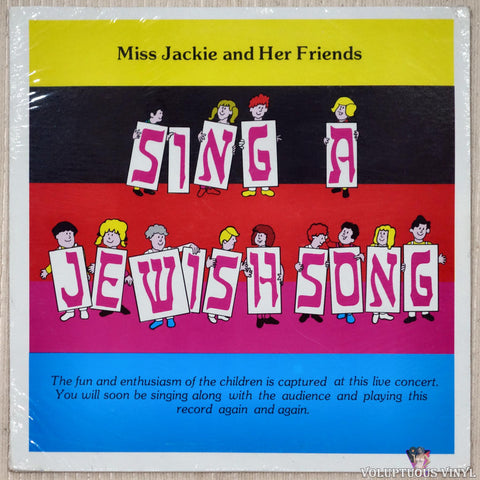 Miss Jackie And Her Friends ‎– Sing A Jewish Song vinyl record front cover