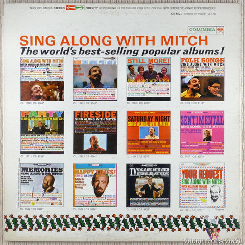 Mitch Miller And The Gang ‎– Holiday Sing Along With Mitch vinyl record back cover