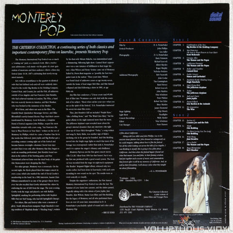 Monterey Pop: The Criterion Collection #43 - Laserdisc - Back Cover 