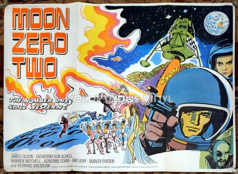 Moon Zero Two (1969) British B-Style Quad - Tom Chantrell Pop Art