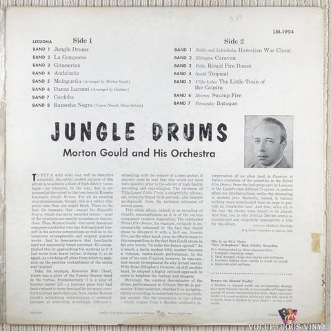 Morton Gould And His Orchestra – Jungle Drums vinyl record back cover