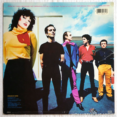 The Motels ‎– Careful - Vinyl Record - Back Cover
