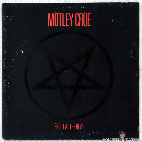 Mötley Crüe ‎– Shout At The Devil vinyl record front cover