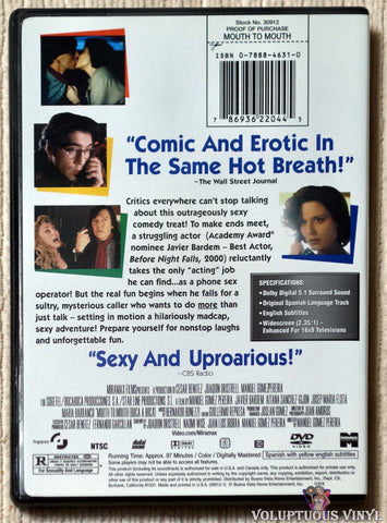 Mouth To Mouth DVD back cover