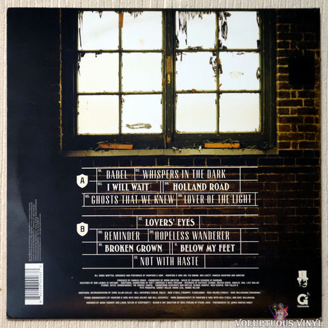 Mumford & Sons – Babel vinyl record back cover