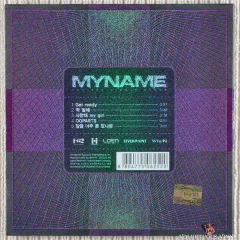 Myname – Just Tell Me CD back cover