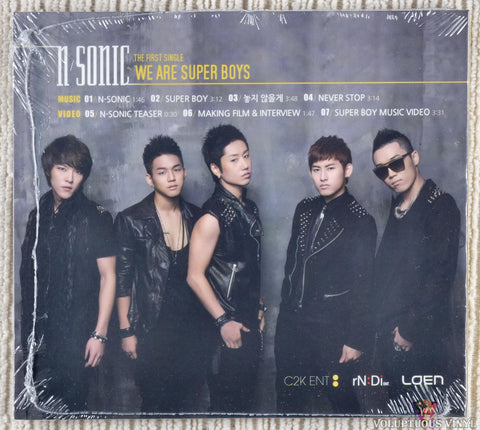 N-Sonic – We Are SuperBoys CD/DVD back cover