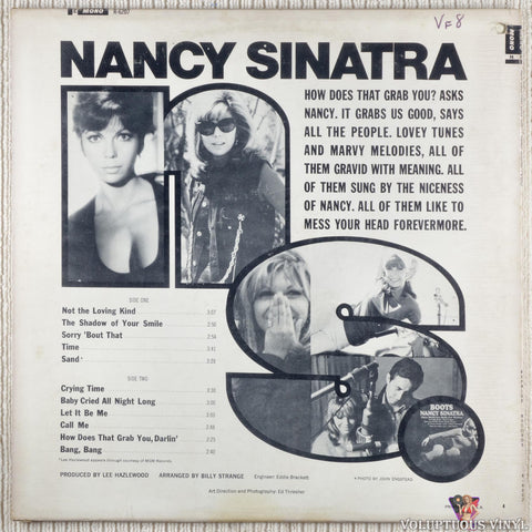 Nancy Sinatra – How Does That Grab You? vinyl record back cover