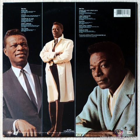 Nat King Cole ‎– The Best Of Nat King Cole vinyl record back cover