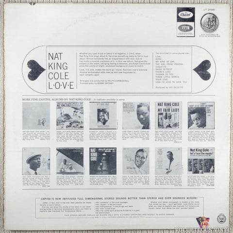 Nat King Cole – L-O-V-E vinyl record back cover