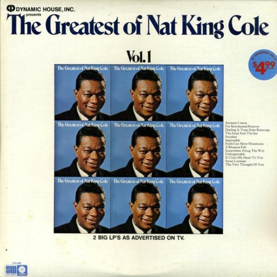 Nat King Cole ‎– The Greatest Of Nat King Cole vinyl record front cover