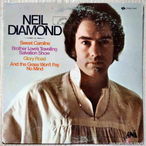 Neil Diamond ‎– Brother Love's Travelling Salvation Show/Sweet Caroline vinyl record front cover