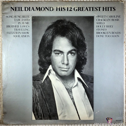 Neil Diamond ‎– His 12 Greatest Hits vinyl record front cover