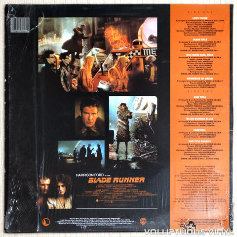 The New American Orchestra ‎– Blade Runner - Vinyl Record - Back Cover