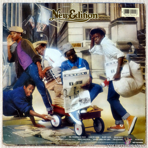 New Edition ‎– New Edition vinyl record back cover