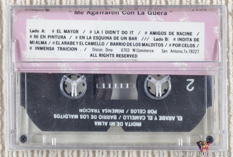 Nick Villarreal – Me Agarraron Con La Güera cassette tape back cover