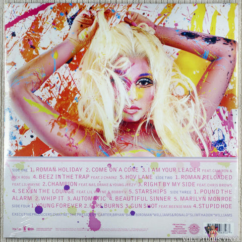Nicki Minaj ‎– Pink Friday: Roman Reloaded vinyl record back cover