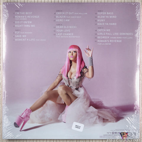 Nicki Minaj – Pink Friday vinyl record back cover