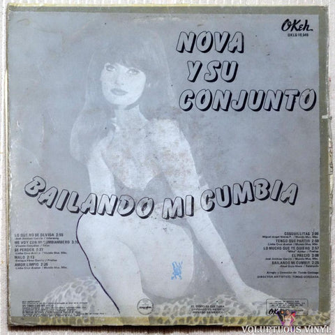 Nova Y Su Conjunto ‎– Bailando Mi Cumbia vinyl record back cover